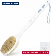 Back Scrubber for Shower with Long Handle, Blue Double Sided Bristles Stiff