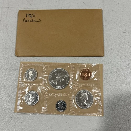 1963 Royal Canadian Uncirculated Mint Set 80% Silver