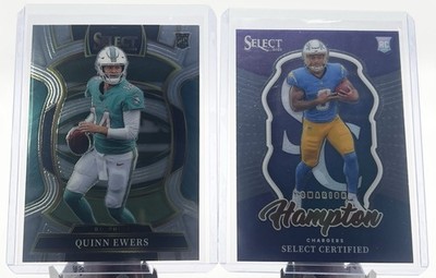 2025 Panini Select Football Quinn Ewers RC Omarion Hampton Tre Harris Pink Shock