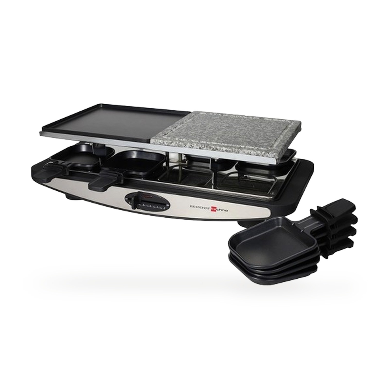 Grill raclette Brandani Techno doppia piastra granito e alluminio idea regalo