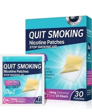 Step 2,30 Patches,14mg Delivered Over 24 Hours,Stop Aid,Helping Quit Patch,St...