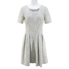 BlueGirl Blumarine BLUGIRL Short Sleeve Knee-length Puff Dress 40 White Used ac0