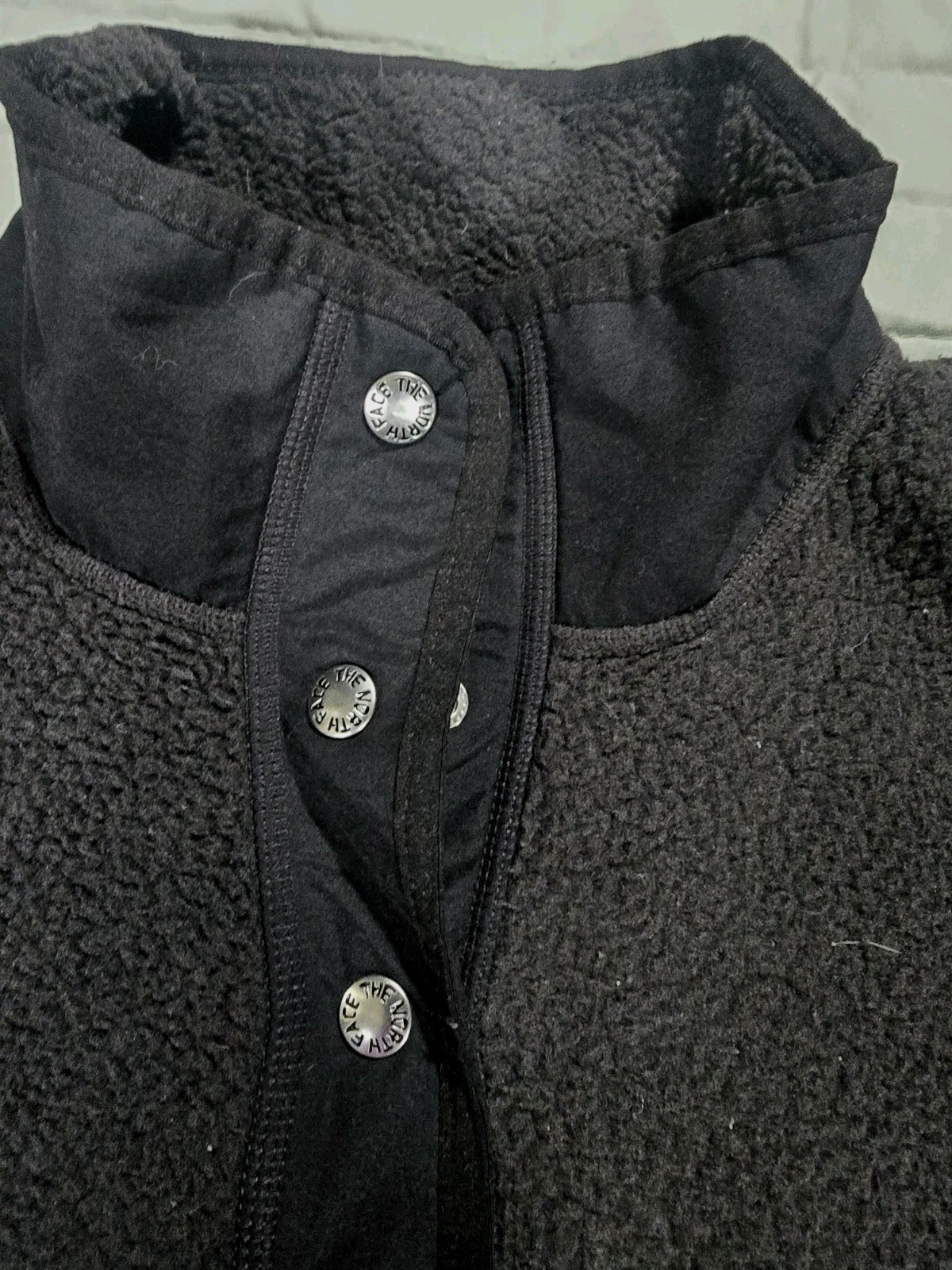 Rare VTG THE NORTH FACE 1/4 Button Front Hooded Fleece Sweatshirt 2000s WMNS S_p image 5