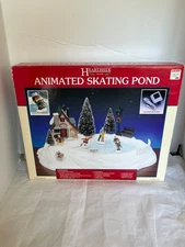 Lemax Animated Skating Pond Christmas Village Accessory 1995 READ DESCRIPTION