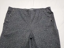 89th Madison Pants Leopard Animal Print Womens Large Pull On Stretch