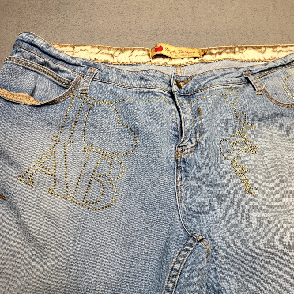 Apple Bottom Jeans Womens 22 Blue Shorts Distressed Denim Y2K Vintage Jorts - Image 2 of 4