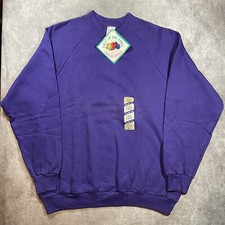 NWT Vintage 90s Woman  s Crewneck Sweatshirt Blank Purple Size Large