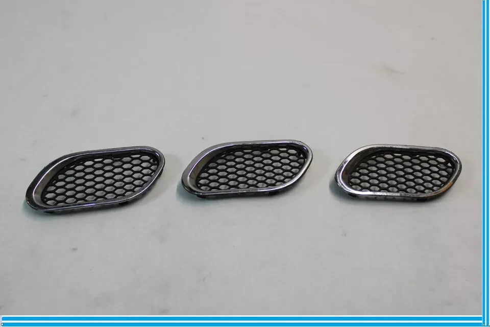 03-12 Maserati Quattroporte M139 Front Left Driver Bumper Grille Set Chrome OEM