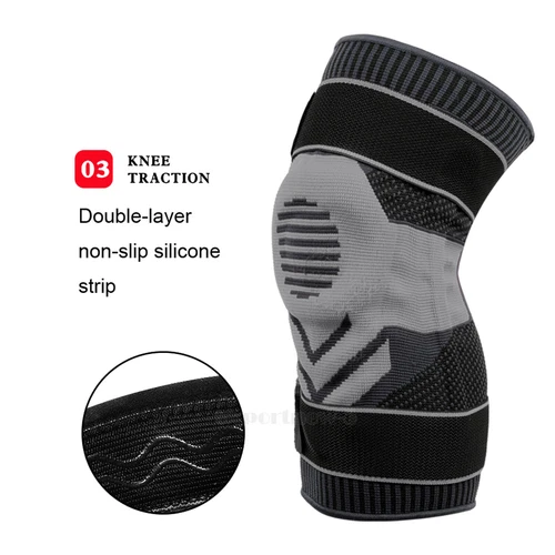 Knee Brace Compression Sleeve Support with Gel Pad Side Stabilizers Patella Wrap - Picture 8 of 57