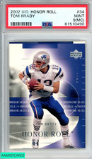 2002 UPPER DECK HONOR ROLL TOM BRADY #34 NEW ENGLAND PATRIOTS PSA 9 MINT (MC)