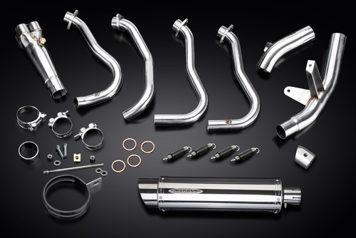 Suzuki GSX-S1000 2016-2024 Complete Exhaust 4-1 14" Round Stainless Muffler - Picture 2 of 5