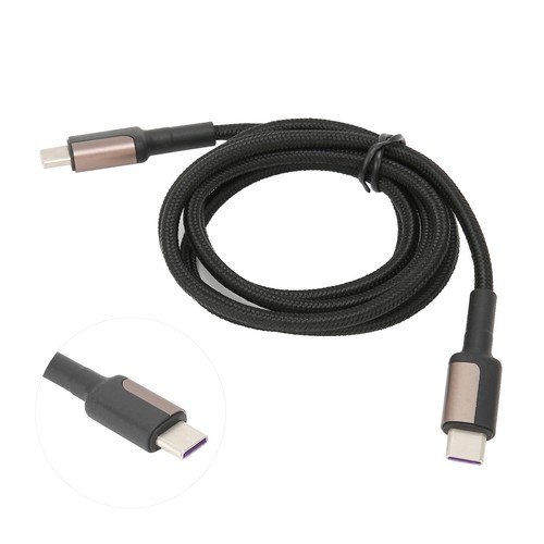 Zine Alloy Type C To Type-C Cable Charging Cord Wire For Mobile Phone Tablet 2M - Photo 4 sur 12