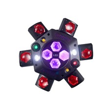 RGBW DJ Light 6 Arms Bee Eye LED Beam Moving Head Laser Light DMX Stage Effect