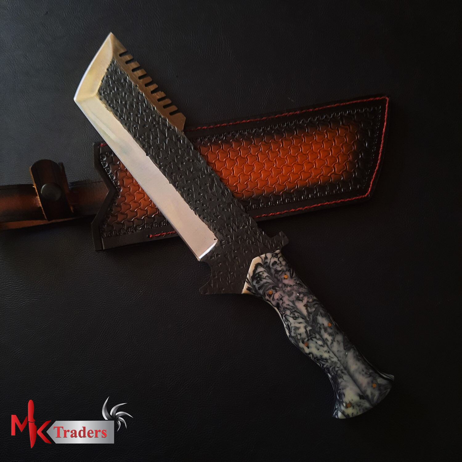 Custom D2 Steel Handmade Jungle Tracker Knife