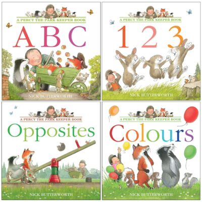 Percy the Park Keeper Early Learning collection 4 Picture Books Set (ABC, 123..)
