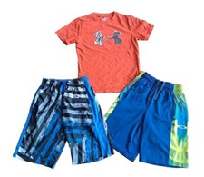 Under Armour/Nike Dri-fit Running Training Shorts/Shirt Boy's Size S Lot of 3 