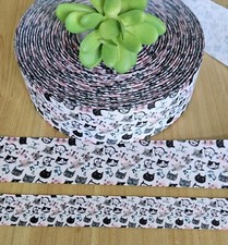 7/8  1.5" 1 YD Cat Grosgrain Ribbon Animal Feline Kitty Hair Bow Cat Collar