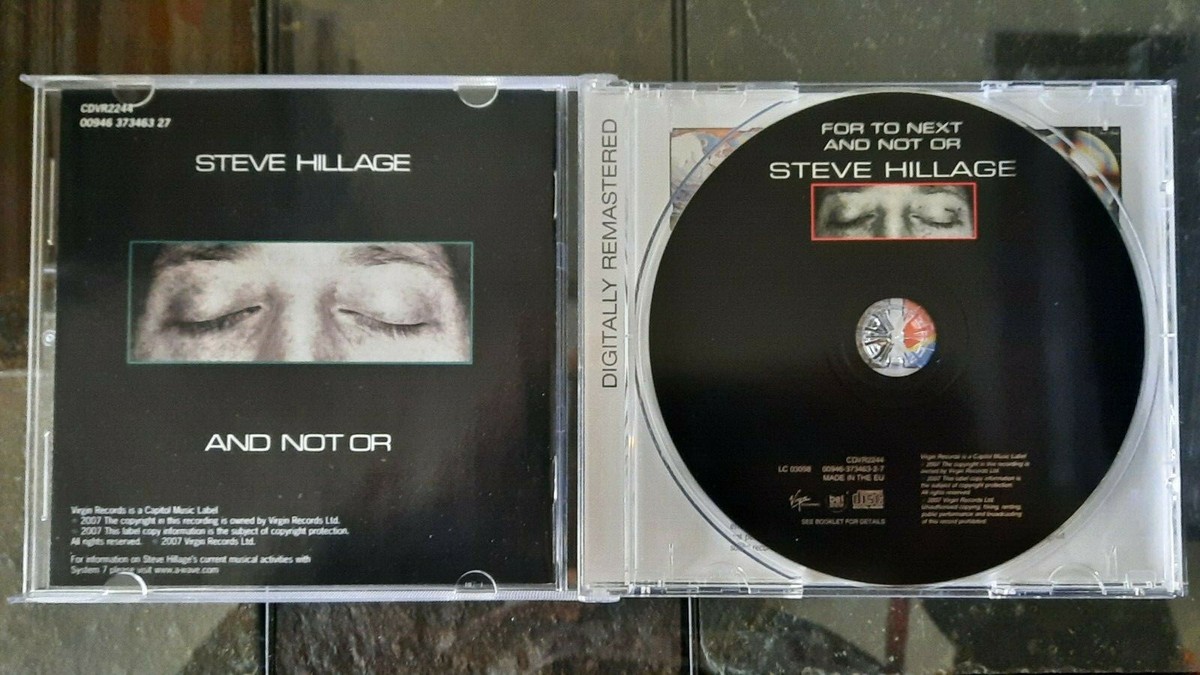 For To Next [Remastered] [Remaster] Steve Hillage (CD, Feb-2007 