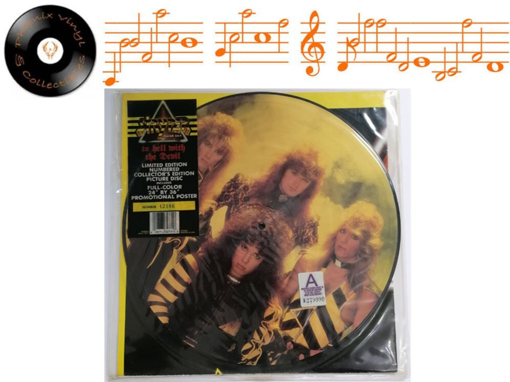 Stryper To Hell With The Devil Vinyl LP Picture Disc Ltd ED + Promo Poster - VG+