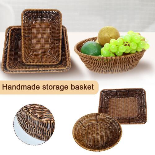 Handmade Storage Basket Handmade Storage Basket Woven with Imitation L1A0 - Photo 1/24