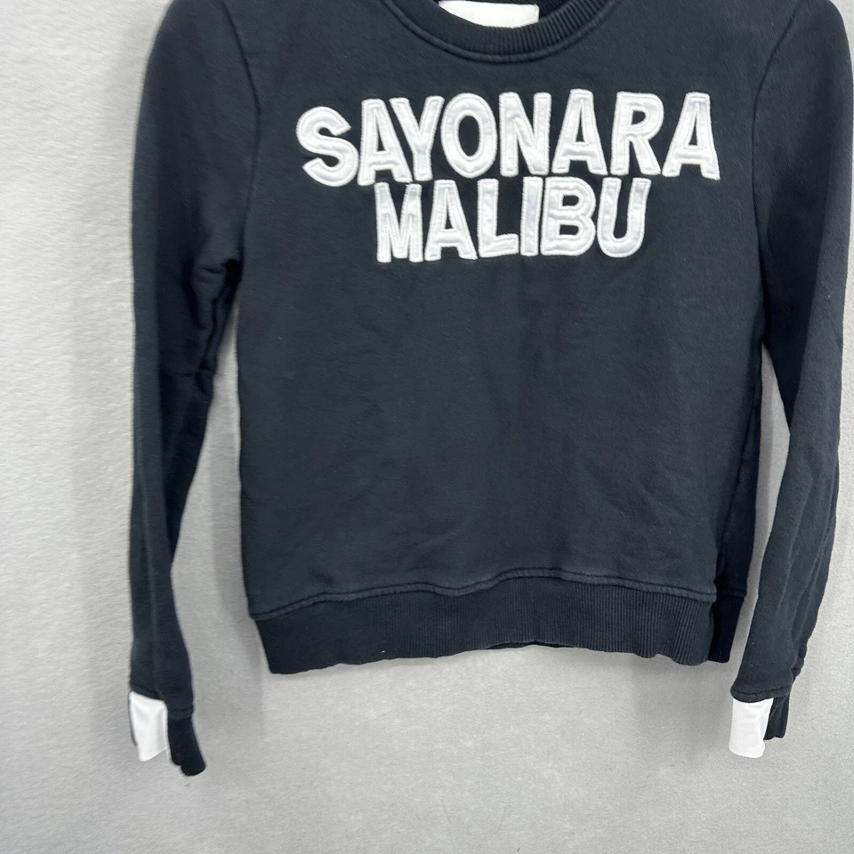Aiko Giacomo Sudadera Mujer XS Sayonara Malibu Tranquila Lujo Preppy Negra LEER Foto 4 de 4