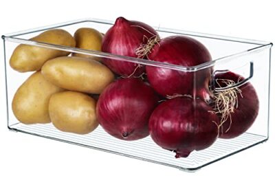 Hudgan 2 Pack Straight Sides Stackable Pantry Organizer Bins for Home Edit - ...