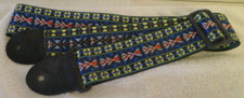 Guitar 55" Adjustable Strap Retro Hippie Multi Color Weave Pattern VINTAGE