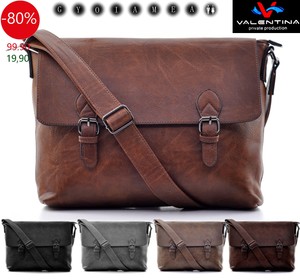Man Woman Bag Vintage Leather Leather School Military Shoulder Messanger pc  ita | eBay