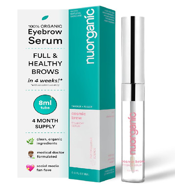 Cosmic Brow Eyebrow Growth Serum by Nuorganic   Natural Formula for Stronger, Fu