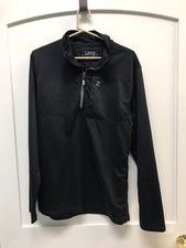 Izod Mens Performx 3/4 Zipper Pullover Black Size M