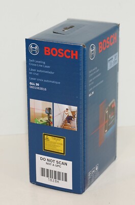 BOSCH GLL30 SELF LEVELING CROSS LINE LASER 30 FEET 1 METERS W FLEXIBLE MOUNT RED