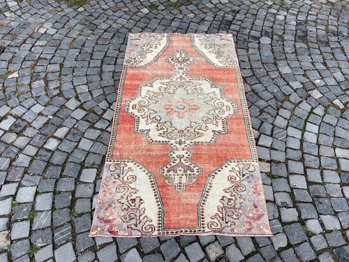 Turkish Antique rug Bohemian Area rug Oushak rug Vintage Rug Handmade wool rug - Picture 4 of 10