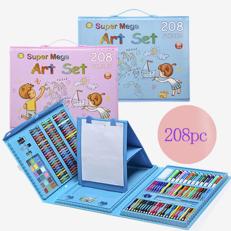 208 Pcs Art Set Kids Childrens Colouring Drawing Painting Arts