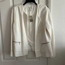 Chico s Blazer Cream Women s Size 3