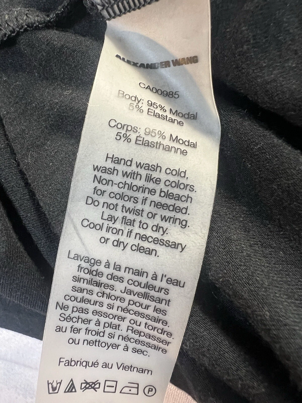 Abito T Alexander Wang Donna S Nero Elastico Midi Lungo Reggiseno Modale Scaffale