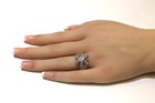 925 sterling silver 1.32ct SI3-I1 H diamond cluster ring 7g ladies unique 7.25 — photo 8