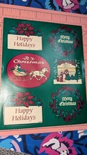Vintage American Greetings Stickers Christmas Old Fashioned 1 Sheet READ