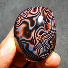 HOT55G Natural Polished Banded Agate Crystal Madagascar 6374+
