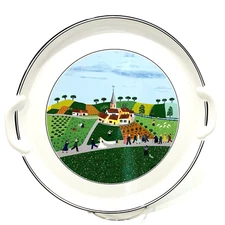 Villeroy & Boch Design Naif Handled SERVING PLATTER Cake Plate Wedding FOLKScene