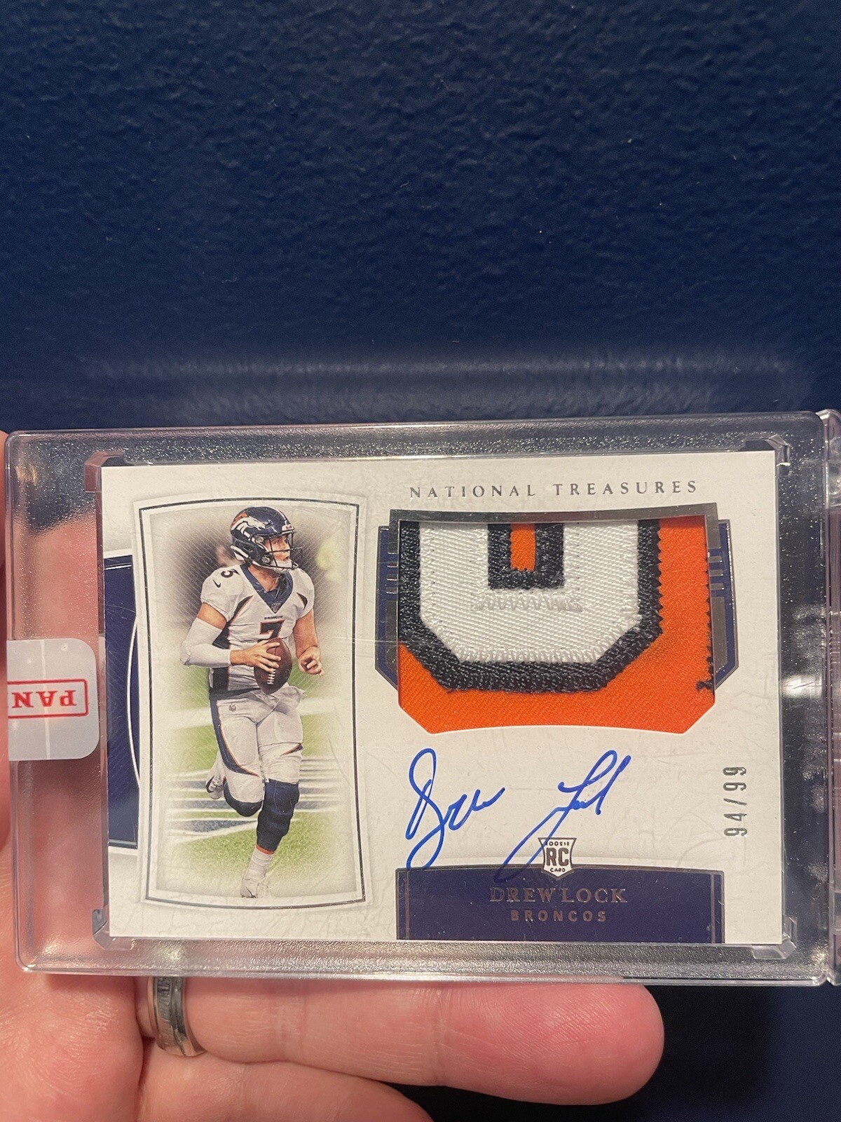 2019 National Treasures Broncos Drew Lock Rookie Patch Auto True RPA #164 94/99