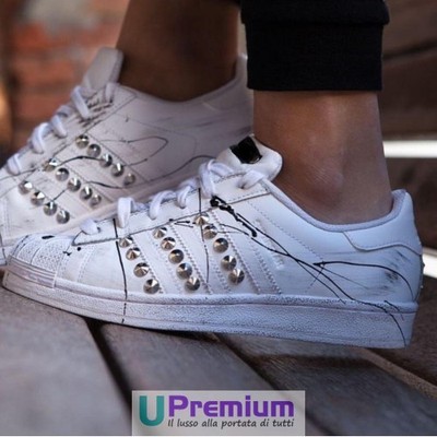 superstar bianche e nere pitonate