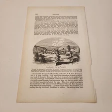 View Of Frankfort Kentucky C. 1861 Engraving (342)