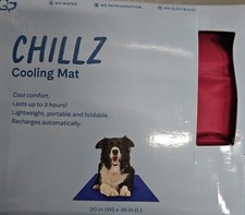 Chillz Cooling Mat For Dog Red 20,In 36 In