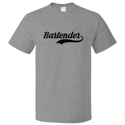 Funny Bartender Retro Old School T shirt Tee