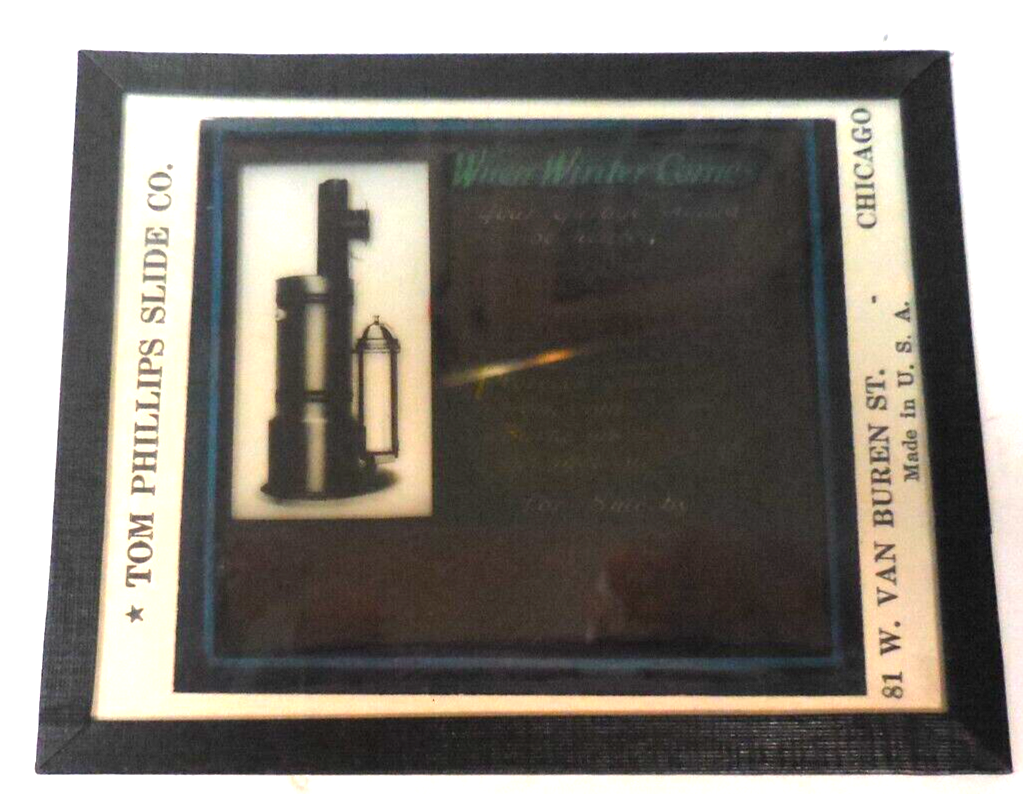 Quaker Burnoil Garage heater glass slide color Tom Phillips Slide