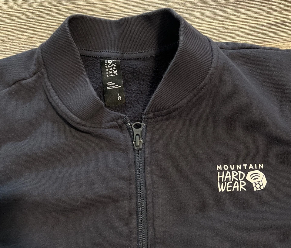 Suéter grande de algodón azul marino con cremallera completa Mountain Hardware para hombre Foto 2 de 4