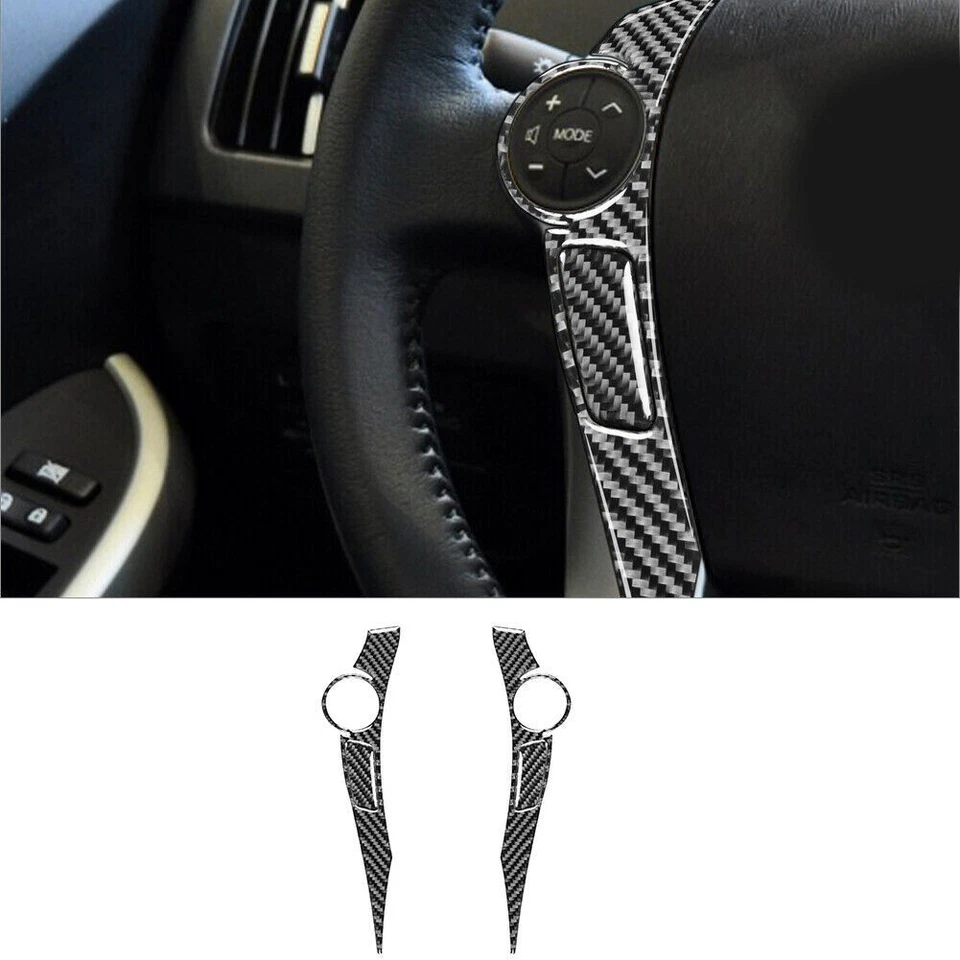 Juego completo de 25 piezas de embellecedores interiores de fibra de carbono para Toyota Prius 2012-2015 Foto 2 de 4