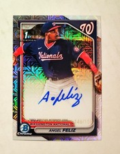 Angel Feliz 2024 1st Bowman Chrome AUTO CHOICE REFRACTOR 146/150 Nationals RC Y6