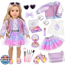 American 18 Inch Doll Makeup Accessories and Clothes Set Includes
