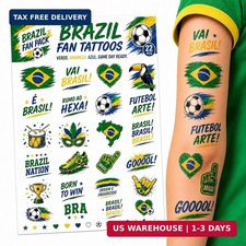 World Cup 2026 Stickers, Soccer Fan Temporary Tattoo Stickers for Face and Body,